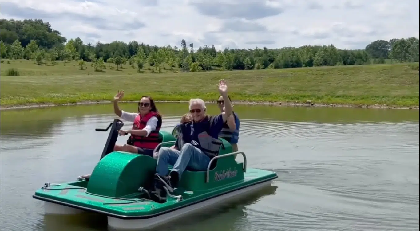 Kevin Urban Donations Special Paddle Boat To Camp, In Memory Of His Wife, Sandy.